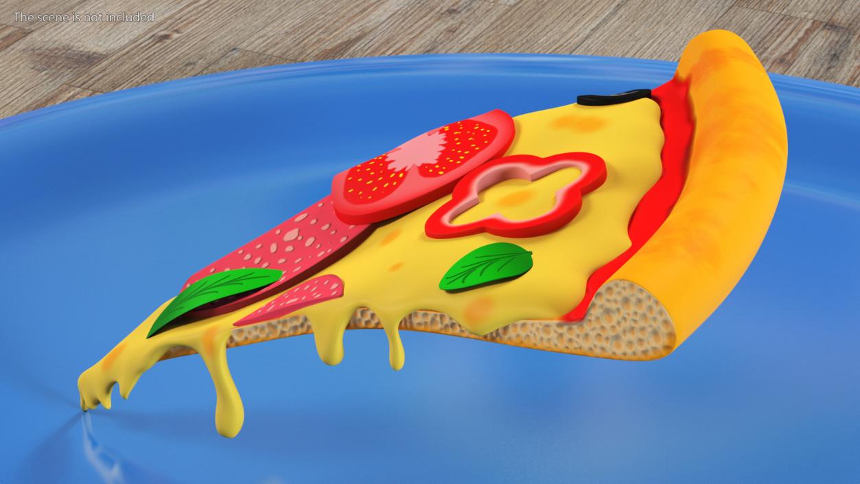 Cartoon Slice of Pepperoni Pizza 3D