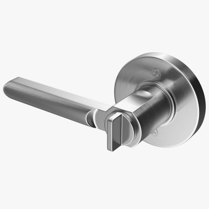 3D Silver Door Handle model