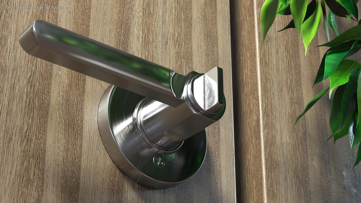 3D Silver Door Handle model