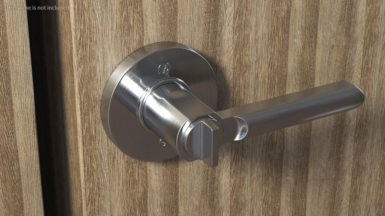 3D Silver Door Handle model