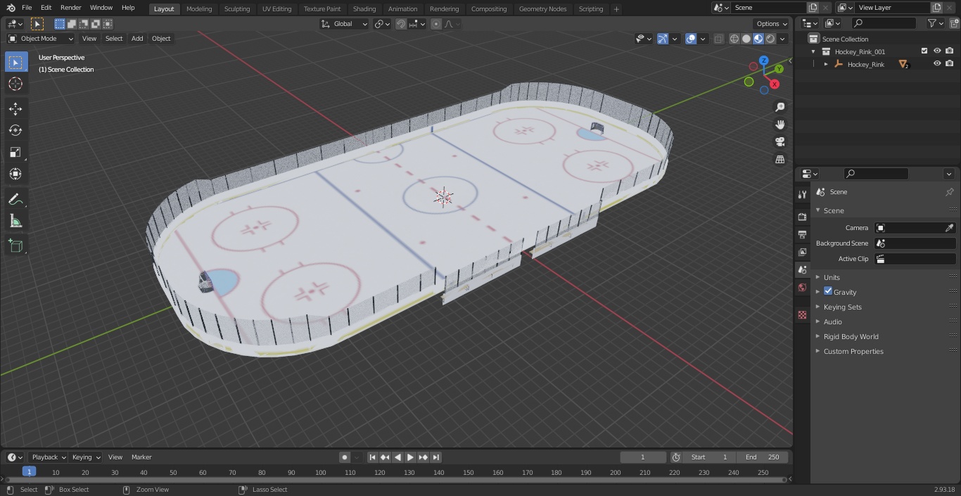 3D Hockey Rink