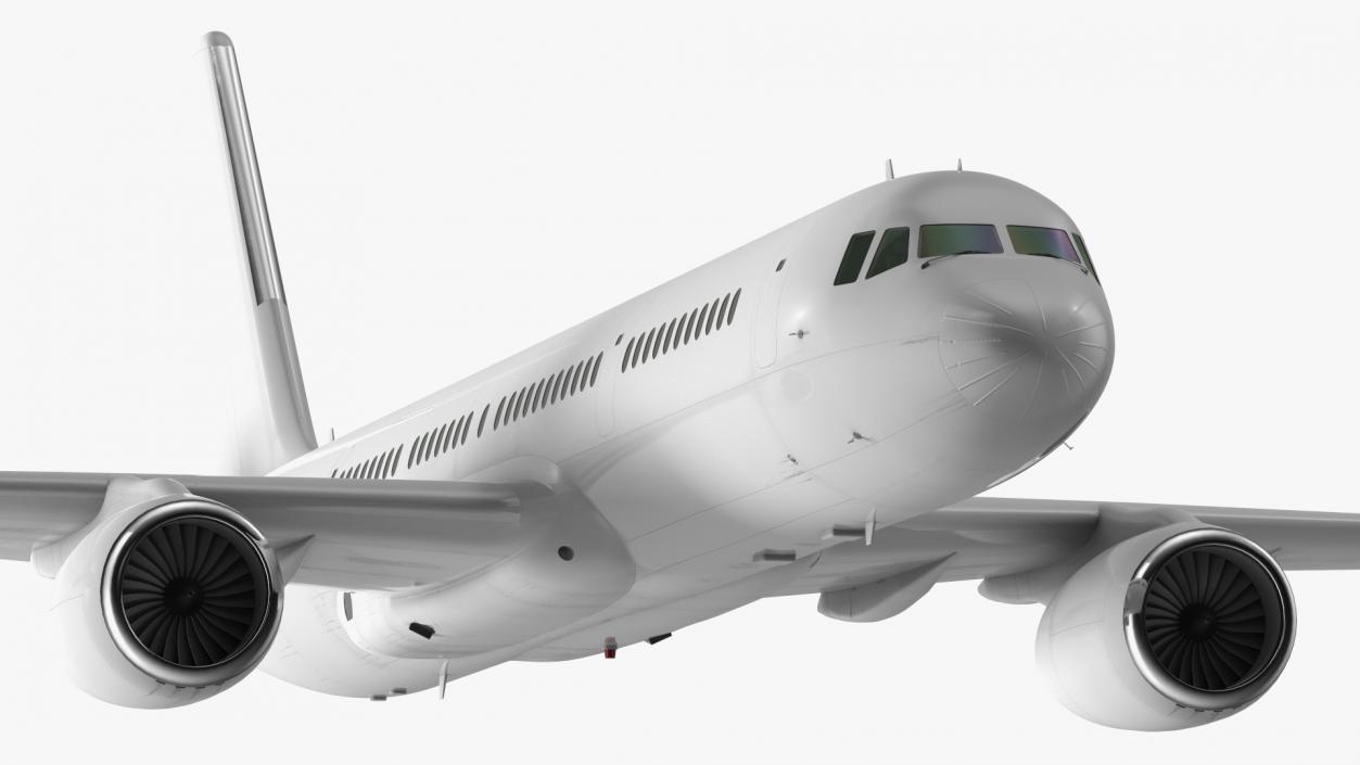 Narrow-Body Jet Airliner Blank Livery Flight 3D model