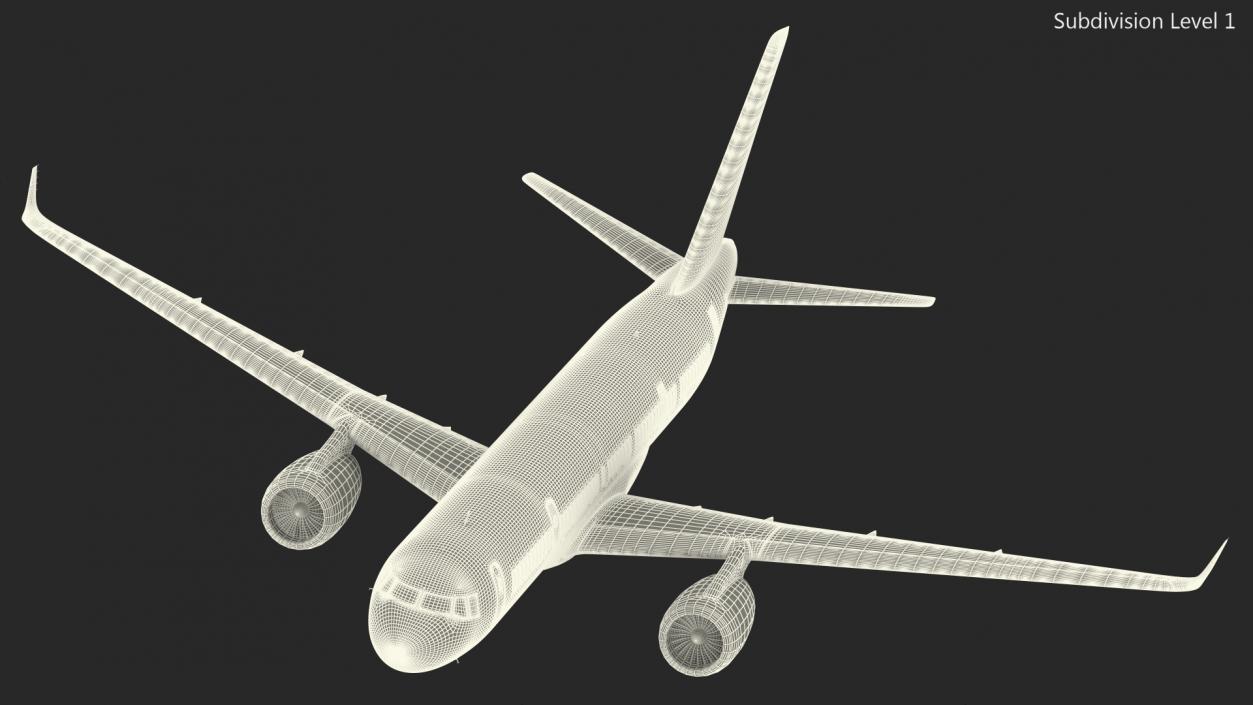 Narrow-Body Jet Airliner Blank Livery Flight 3D model