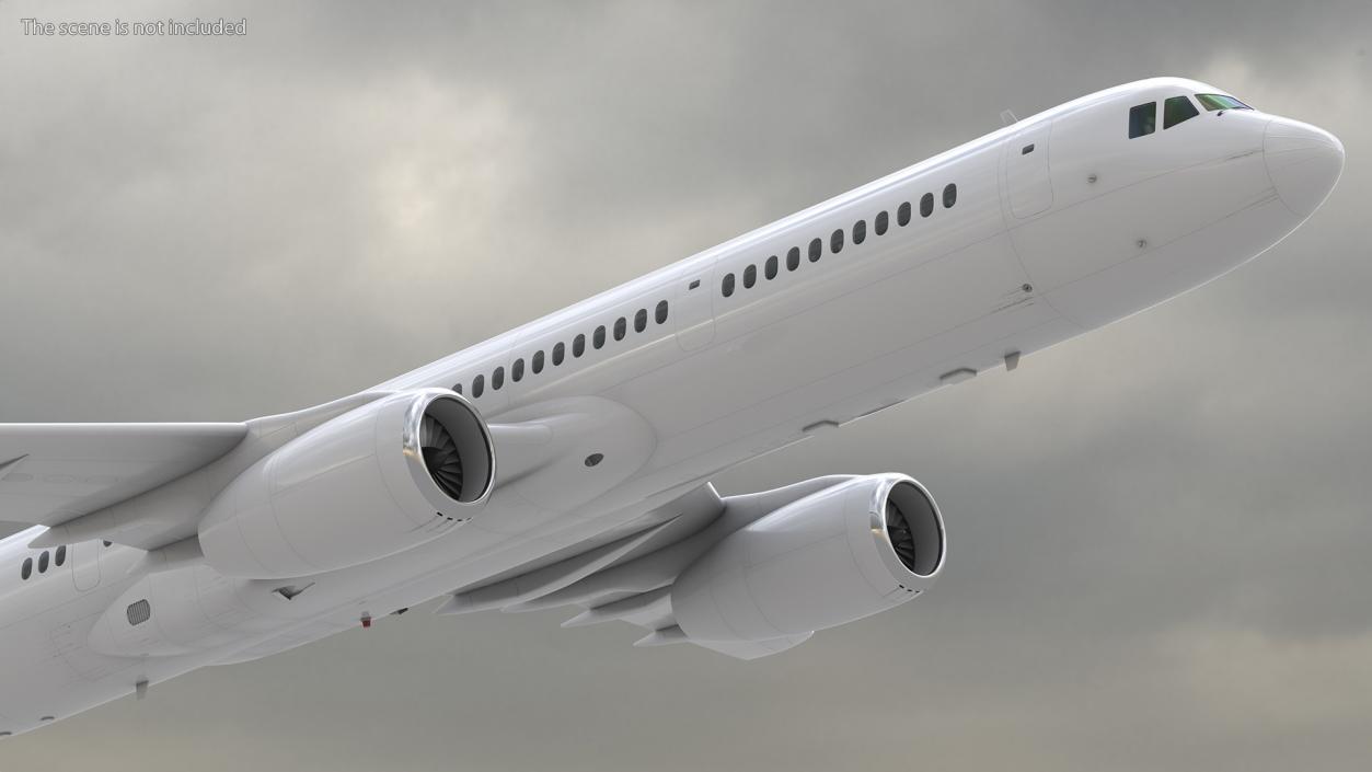 Narrow-Body Jet Airliner Blank Livery Flight 3D model