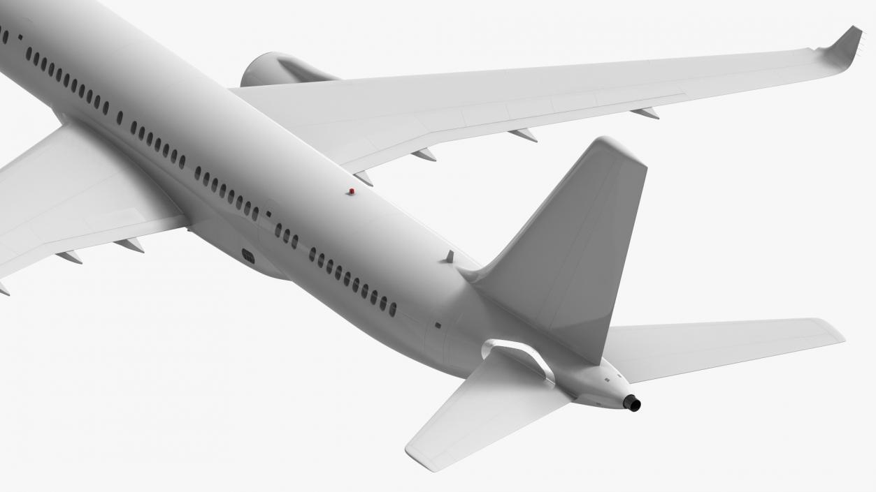 Narrow-Body Jet Airliner Blank Livery Flight 3D model