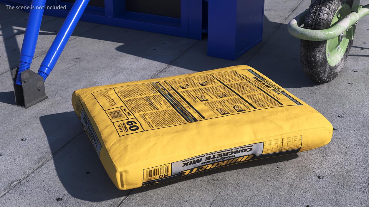 Lying Bag Cement 80 Lb 3D