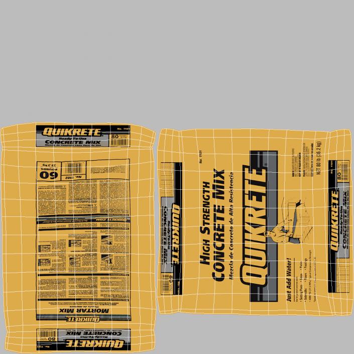 Lying Bag Cement 80 Lb 3D