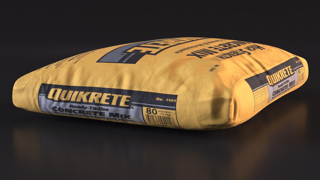 Lying Bag Cement 80 Lb 3D