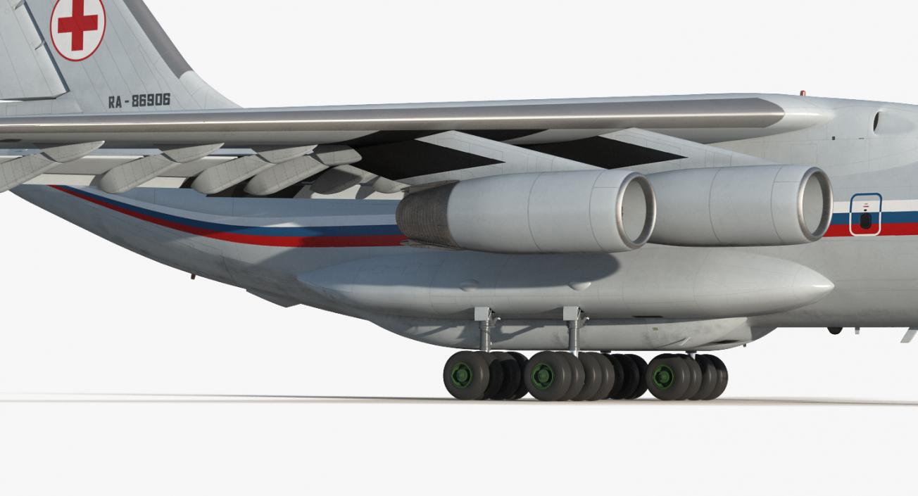 3D model Ilyushin Il-76TD-S Civilian Mobile Hospital Rigged