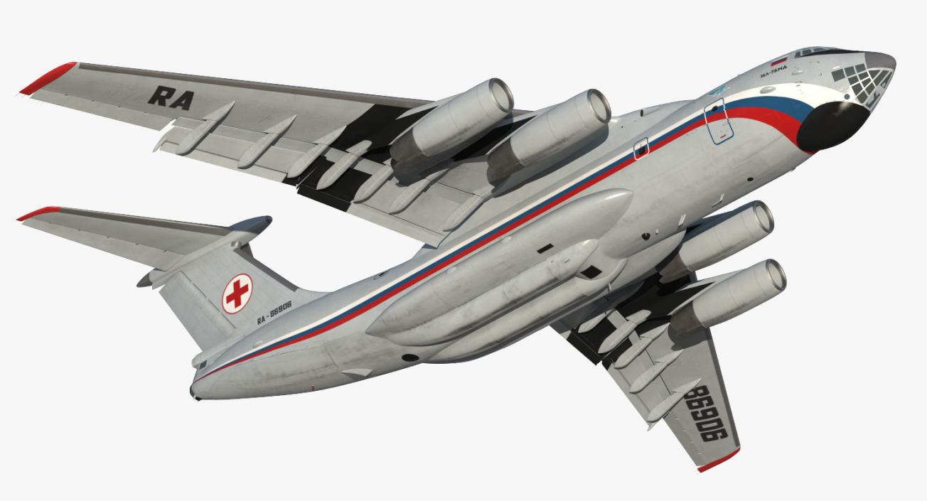 3D model Ilyushin Il-76TD-S Civilian Mobile Hospital Rigged