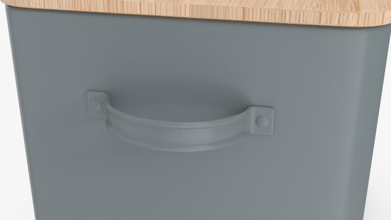 3D Kitchen Bread Box Grey Big