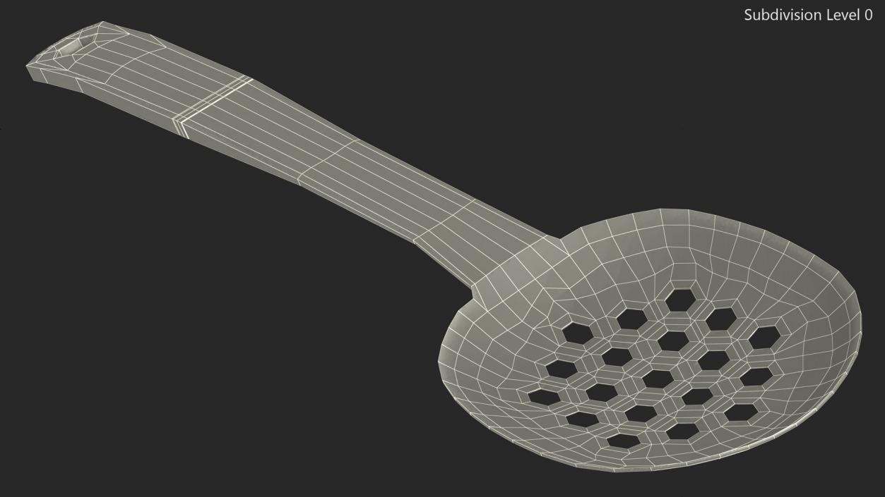 Nylon Slotted Spoon 3D model