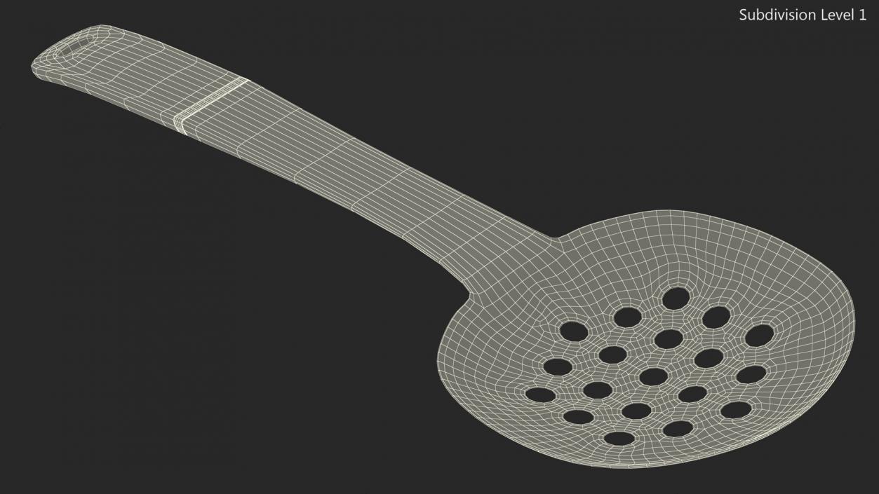 Nylon Slotted Spoon 3D model