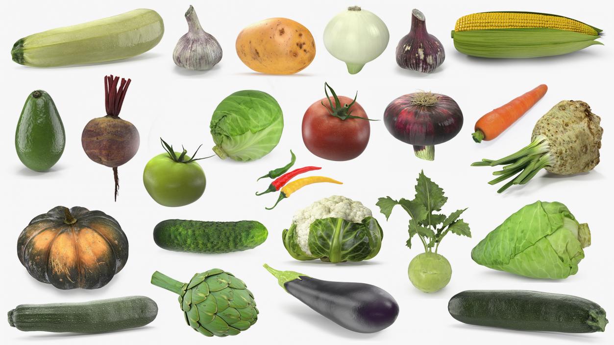 3D Vegetables Collection 3 model