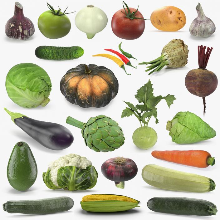 3D Vegetables Collection 3 model