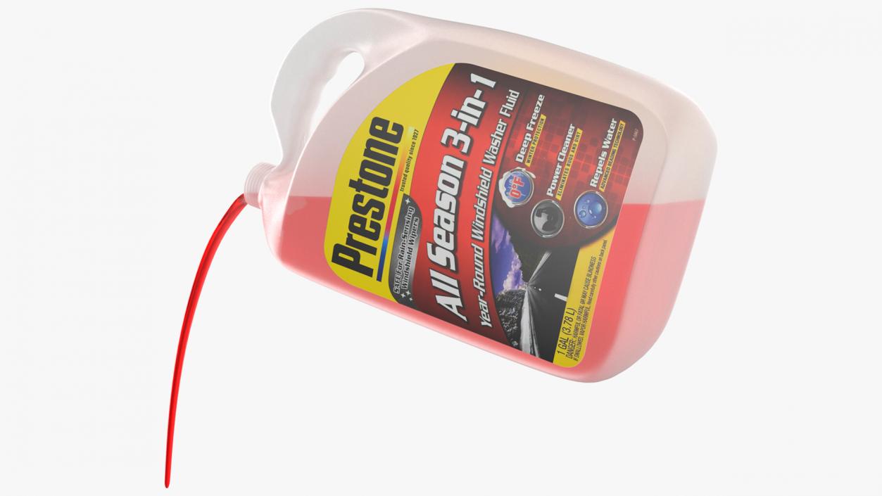 3D All Season Windshield Washer Prestone with Pouring Fluid