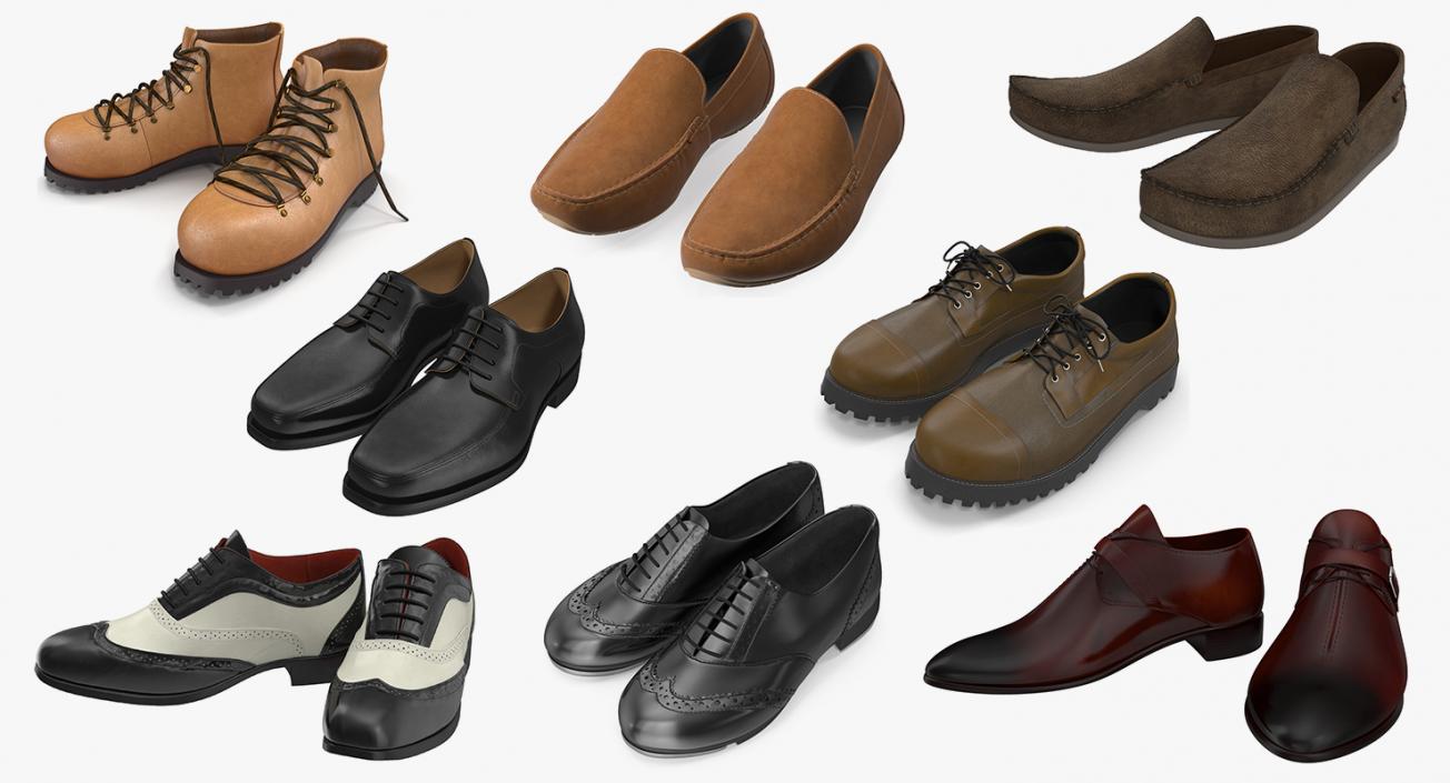 Man Shoes Collection 9 3D