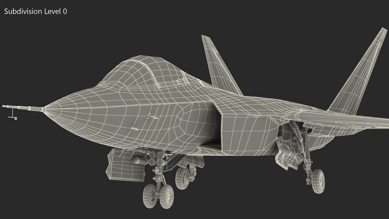 3D model Multirole Jet Fighter Exterior Only