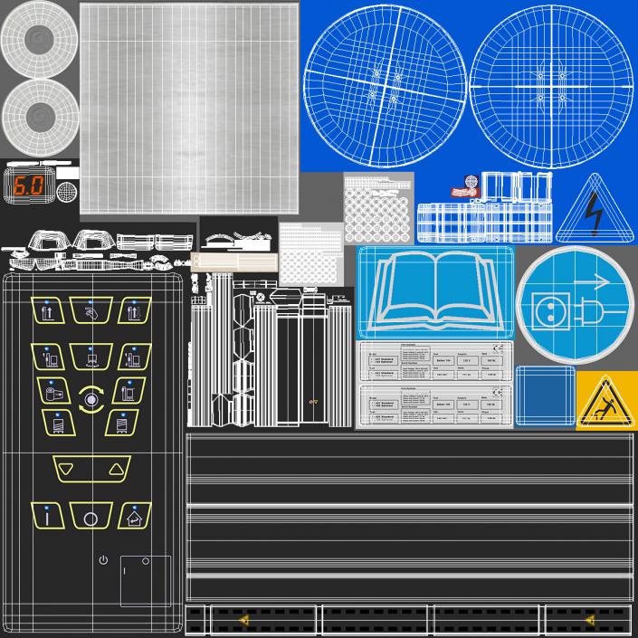 3D Semi Automatic Pallet Wrapping Machine model