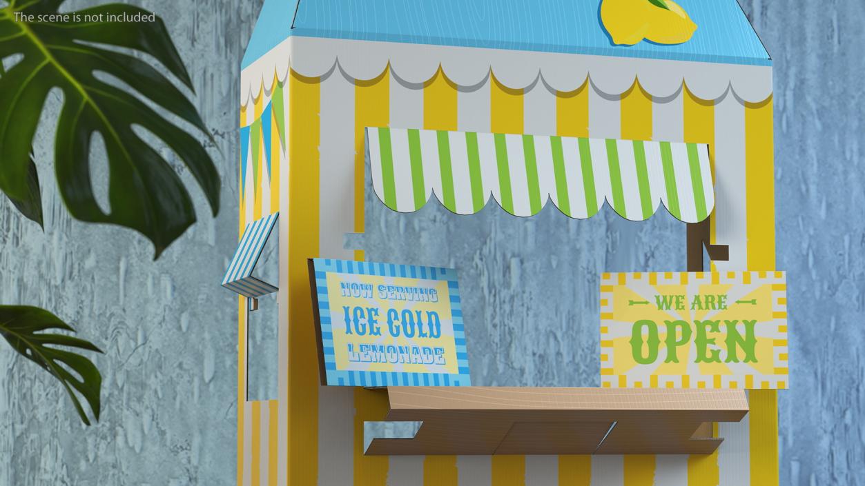 3D model Lemonade Booth Cardboard Stand