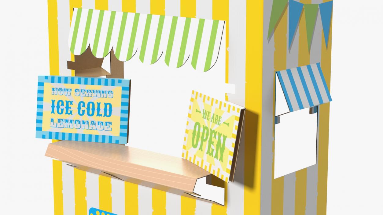 3D model Lemonade Booth Cardboard Stand