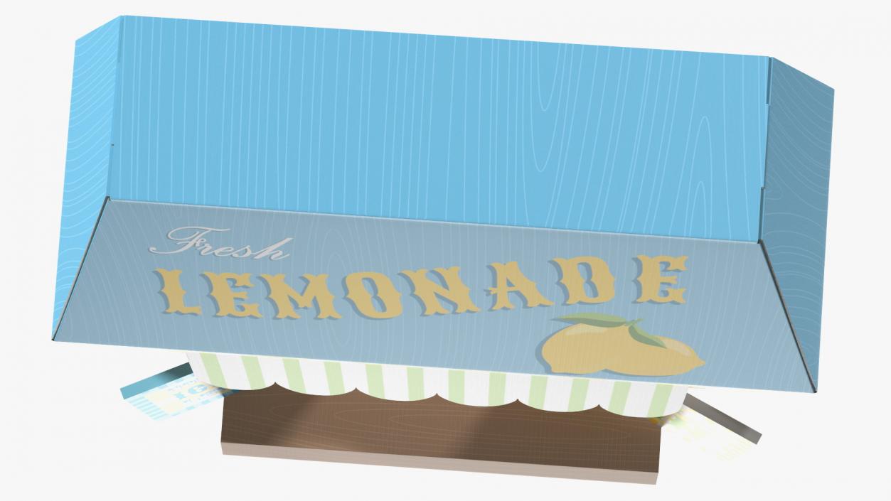 3D model Lemonade Booth Cardboard Stand