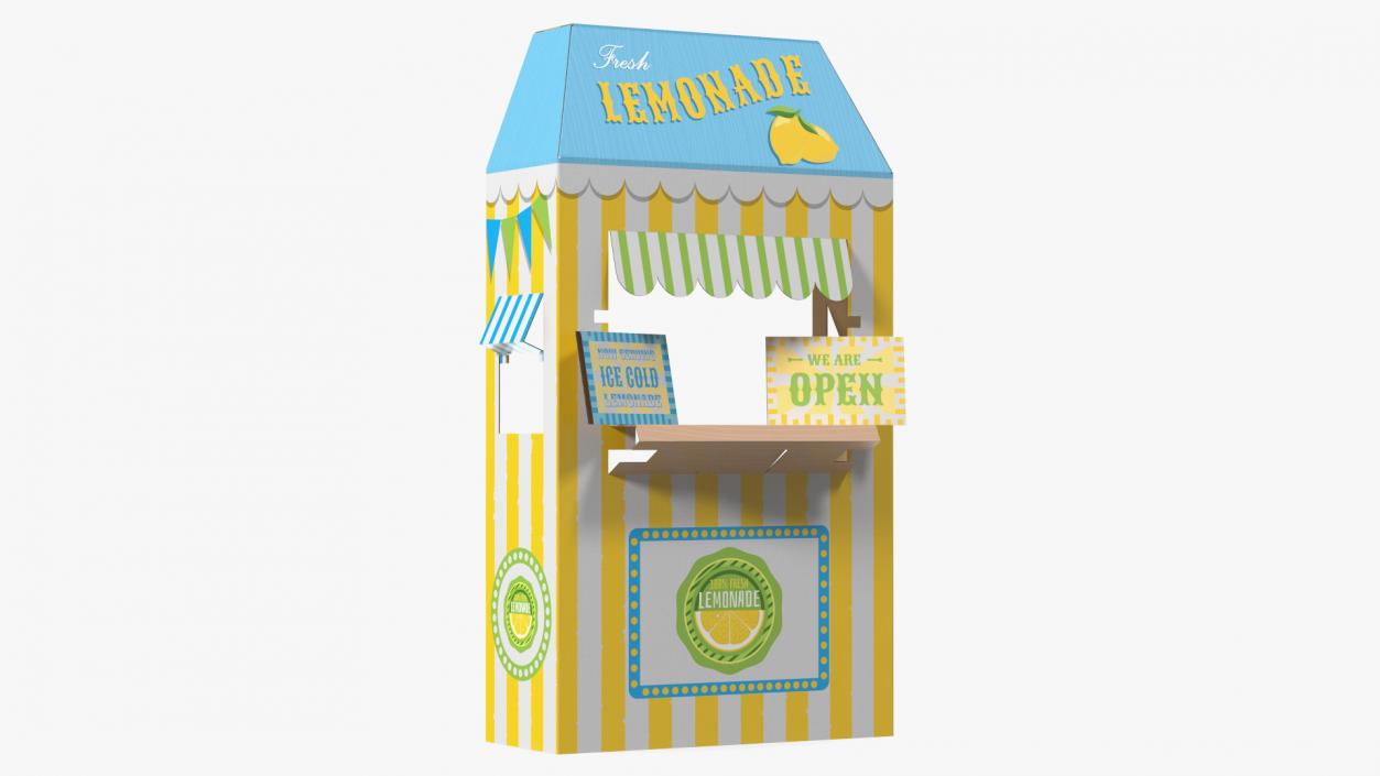 3D model Lemonade Booth Cardboard Stand