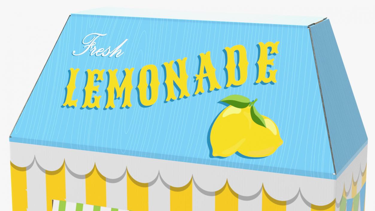 3D model Lemonade Booth Cardboard Stand