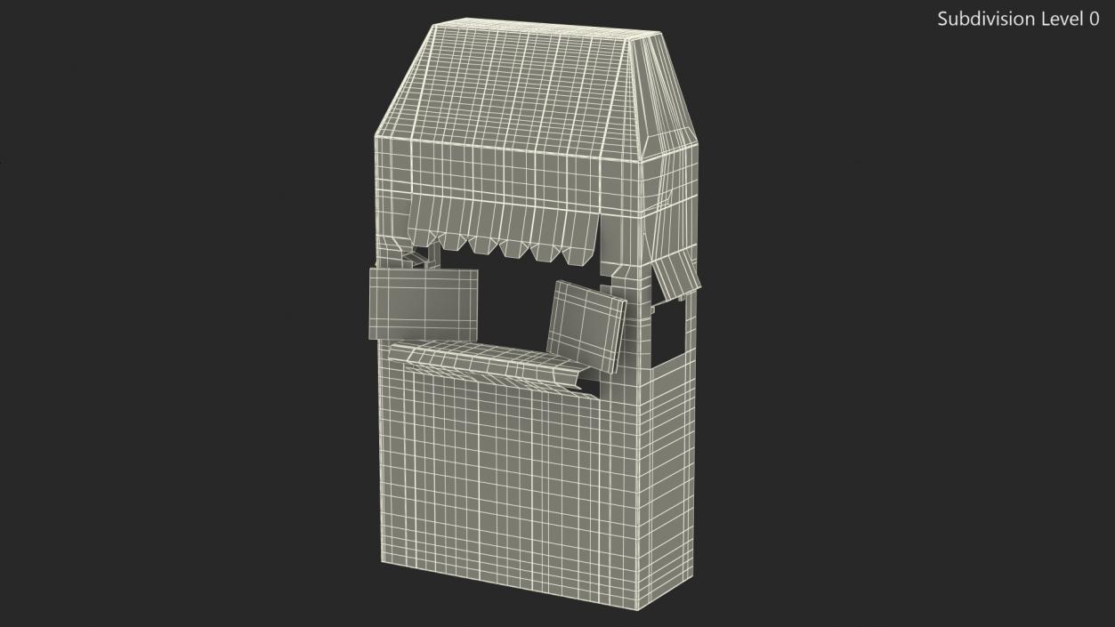 3D model Lemonade Booth Cardboard Stand