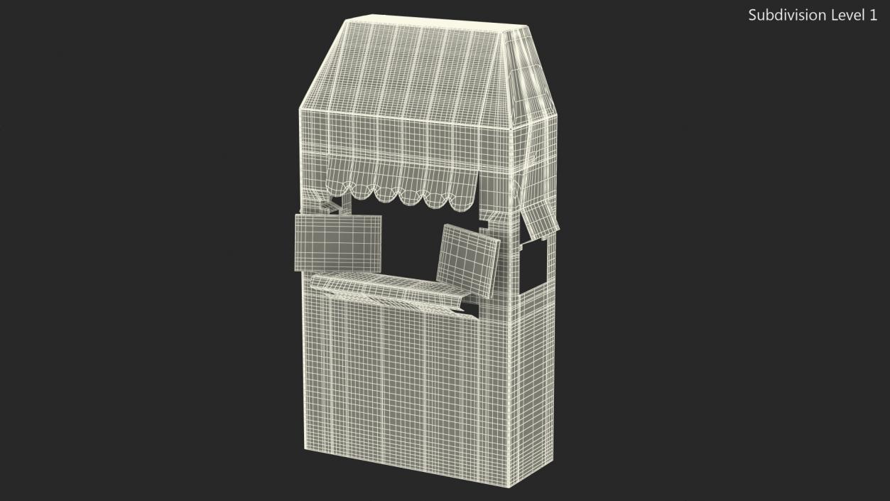 3D model Lemonade Booth Cardboard Stand