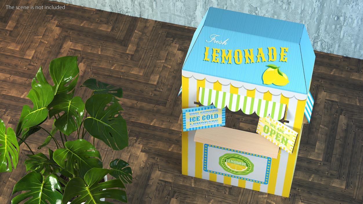 3D model Lemonade Booth Cardboard Stand