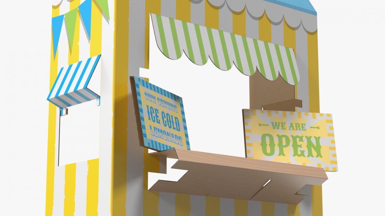 3D model Lemonade Booth Cardboard Stand