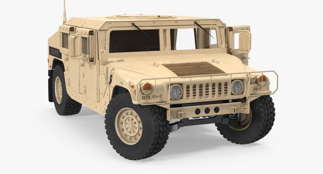 3D Humvee M1151 Rigged Desert