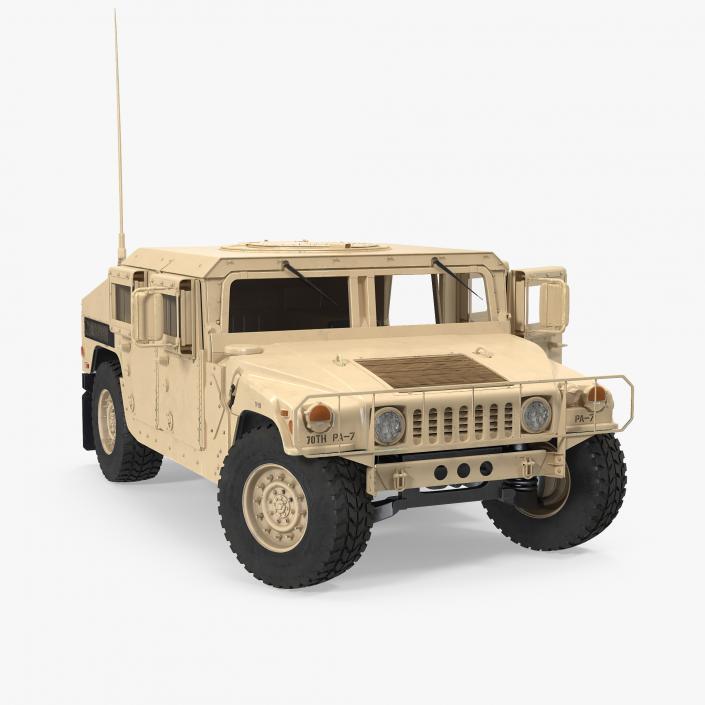 3D Humvee M1151 Rigged Desert