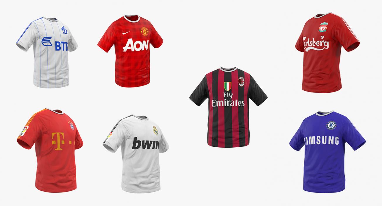 3D Soccer T-Shirts Collection 2 model