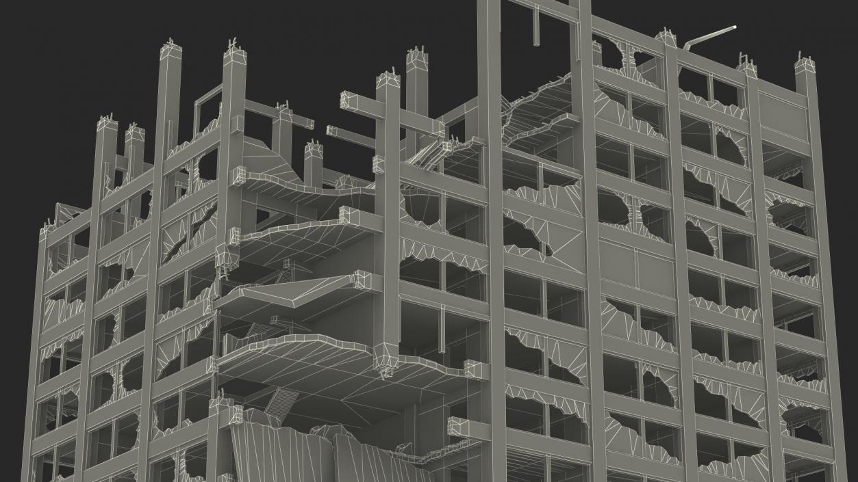 3D Destroyed Building Construction