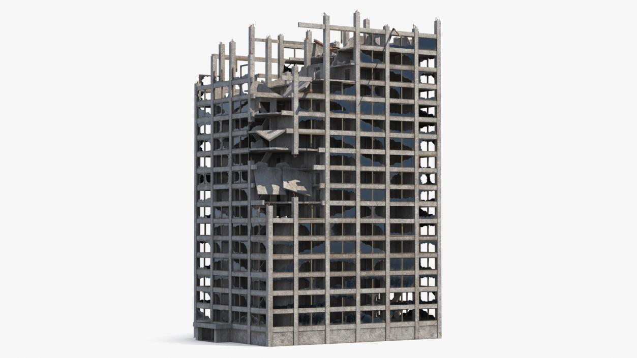 3D Destroyed Building Construction