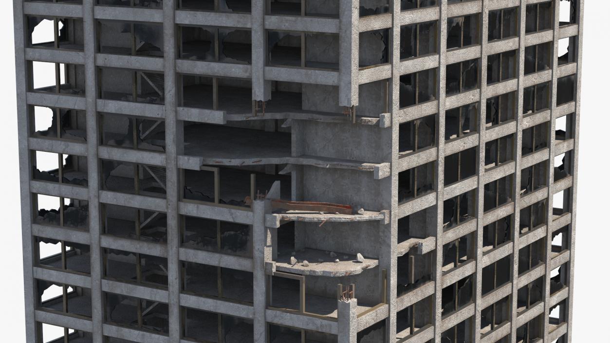 3D Destroyed Building Construction