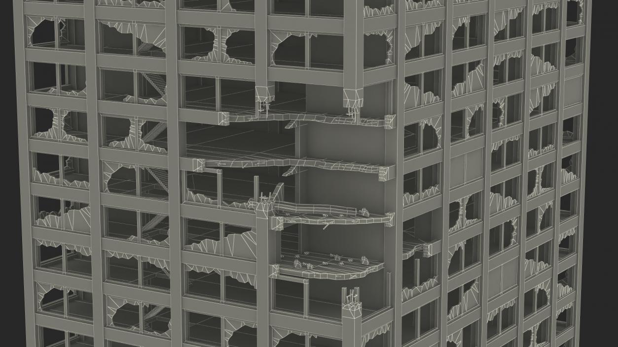 3D Destroyed Building Construction