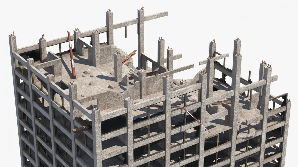 3D Destroyed Building Construction