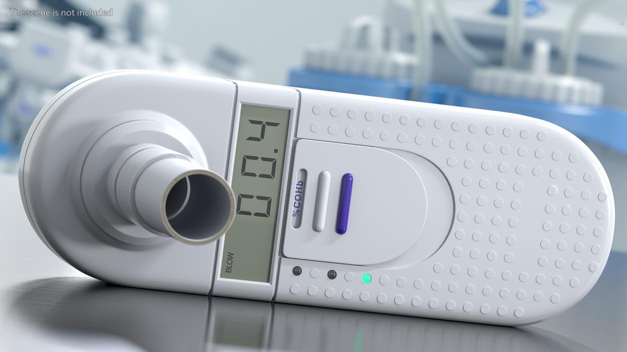 3D Medical Carbon Monoxide Breath Monitor model