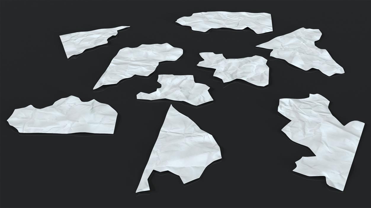 3D model Crumpled Paper Collection