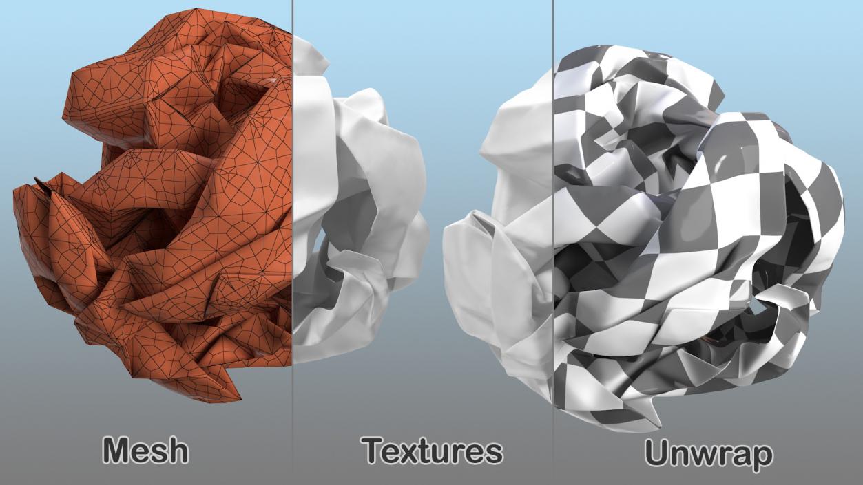 3D model Crumpled Paper Collection