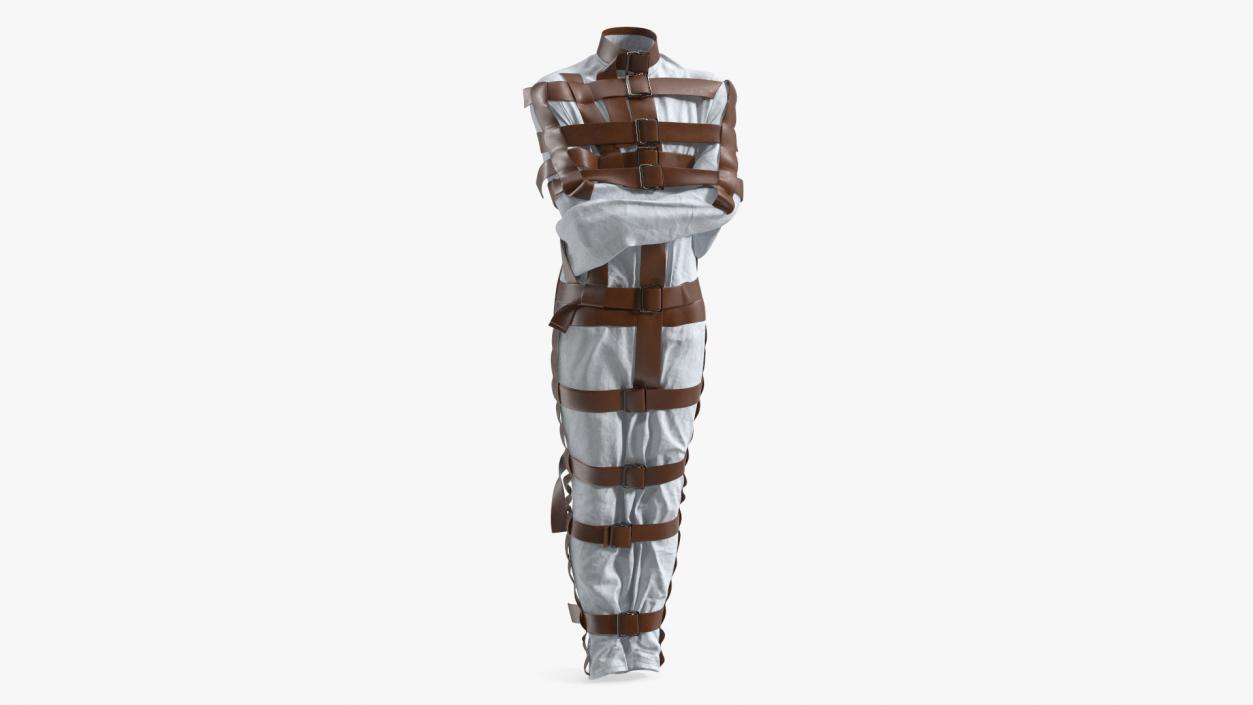 3D Straitjacket Outfit with Leather Belts model