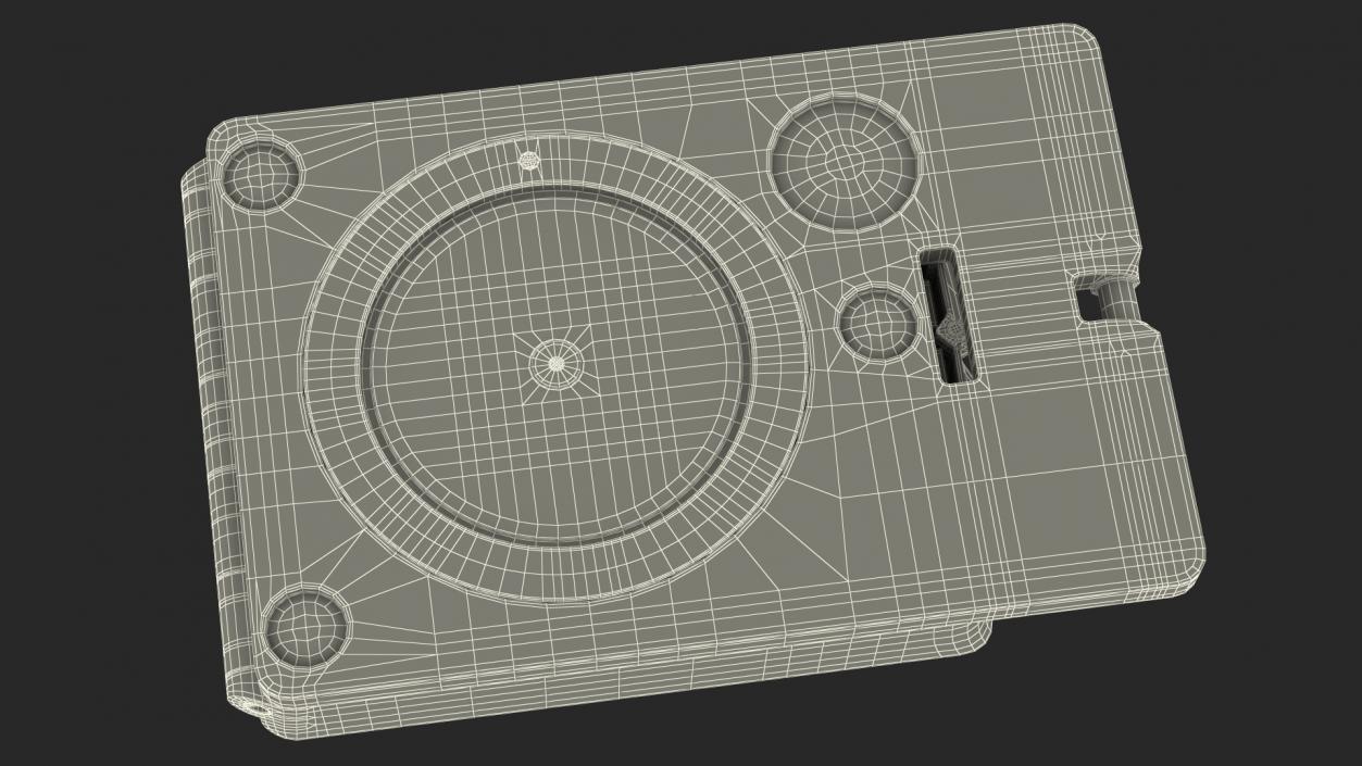 3D model Mirror Sighting Compass Closed