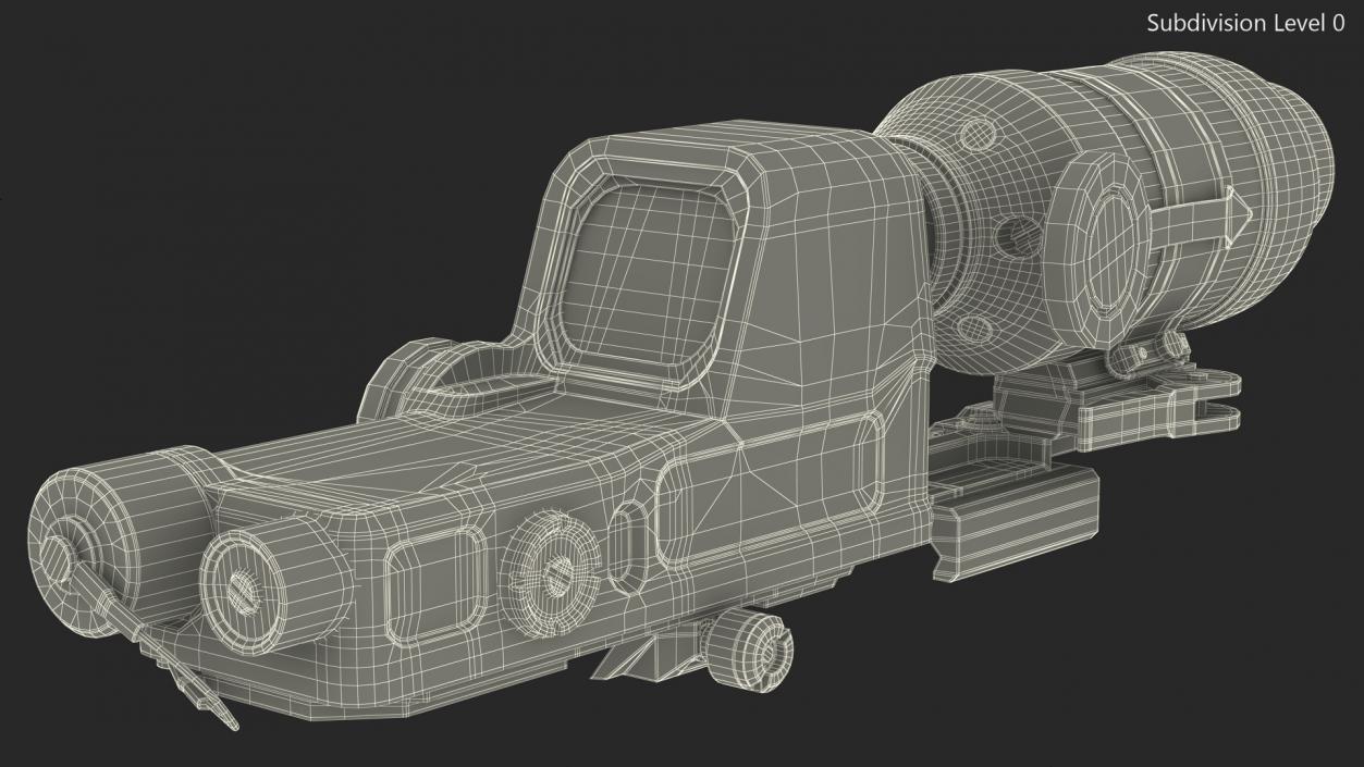 3D Scope Optic for Firearm model