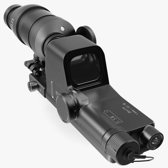 3D Scope Optic for Firearm model