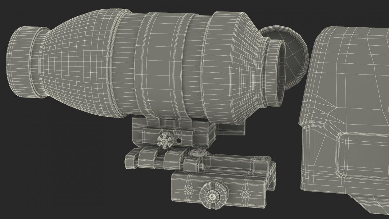 3D Scope Optic for Firearm model