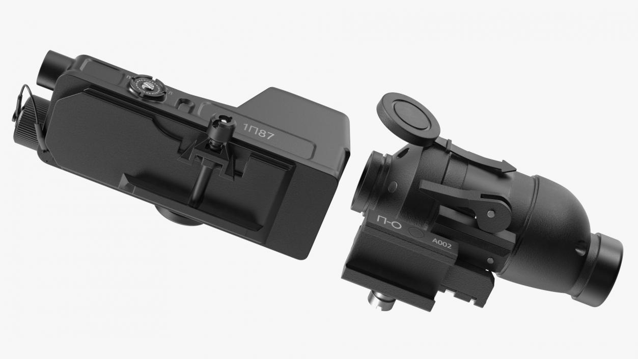 3D Scope Optic for Firearm model