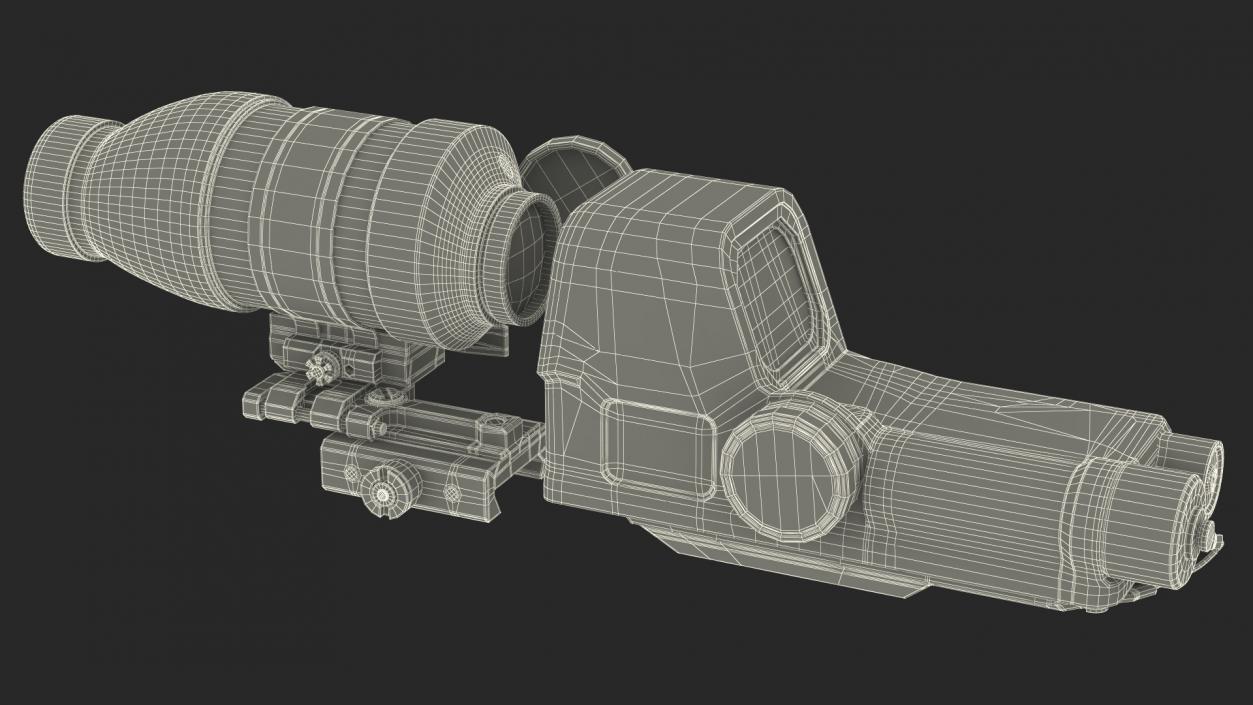 3D Scope Optic for Firearm model